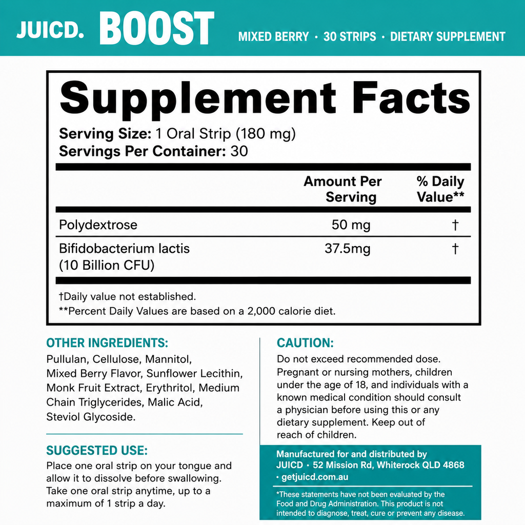 JUICD Boost Strip — Probiotic + Metabolism