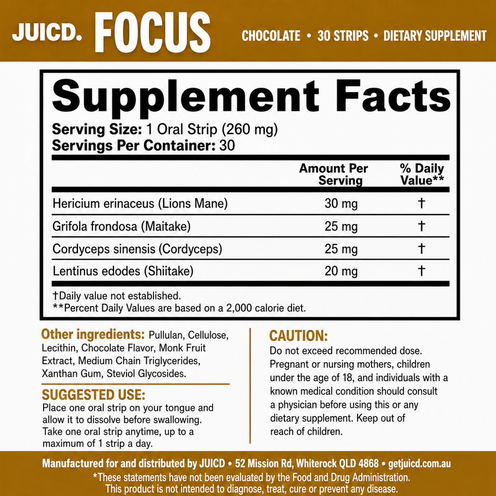 JUICD Focus Strip — Cognitive Performance, Naturally