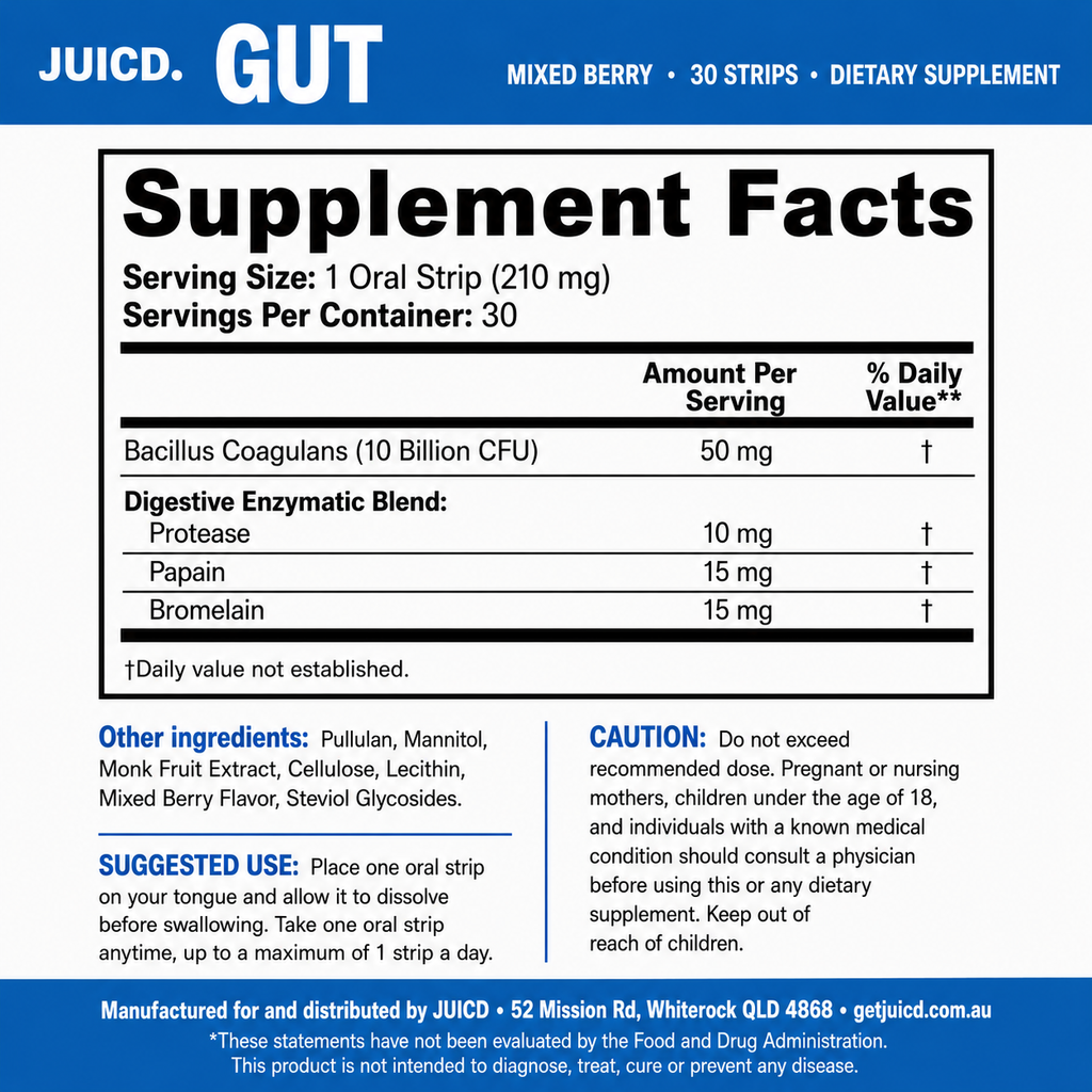 JUICD Gut Strip — Daily Microbiome Support