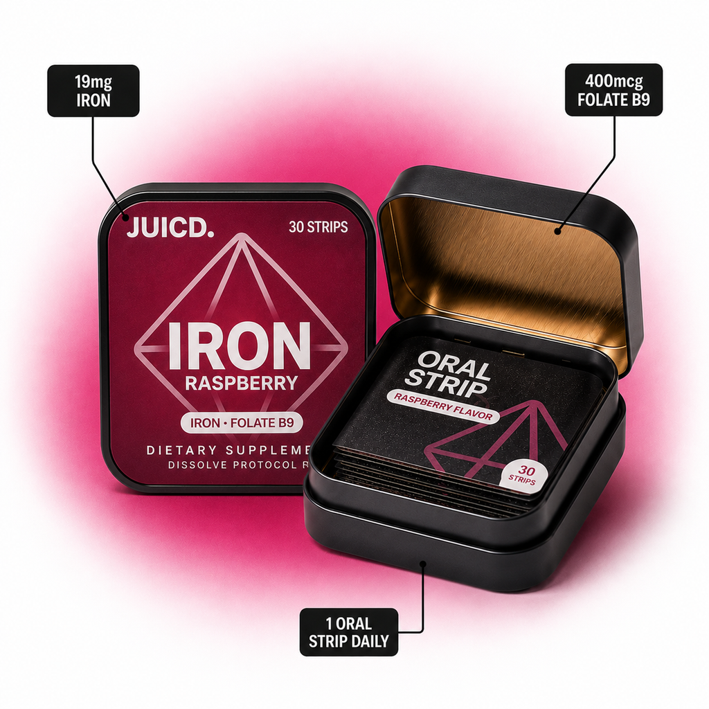 JUICD Iron Strip — Energy For Iron-Deficient Days