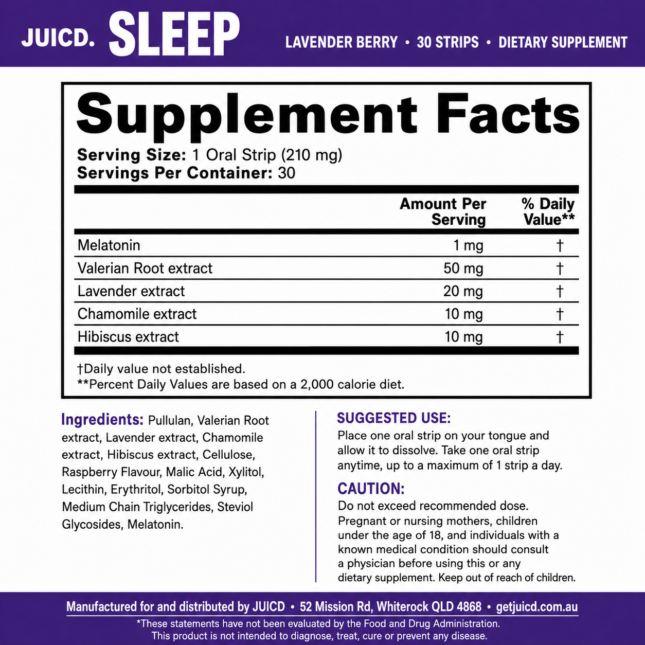 JUICD Sleep Strip — Drift Off Without The Grog