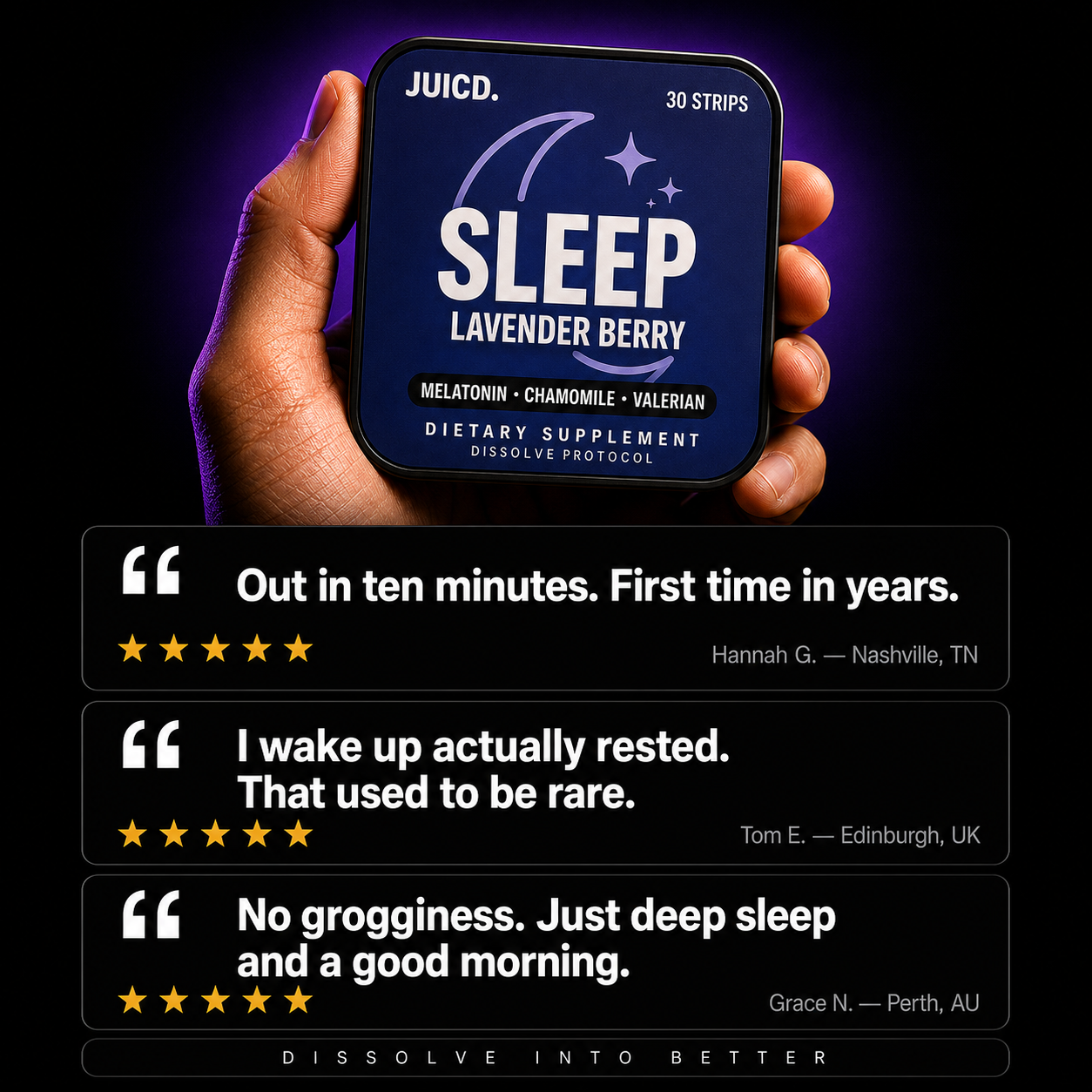 JUICD Sleep Strip — Drift Off Without The Grog